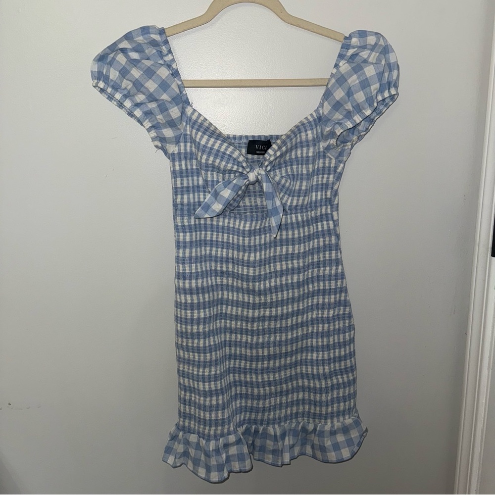 VICI Blue Gingham Dress